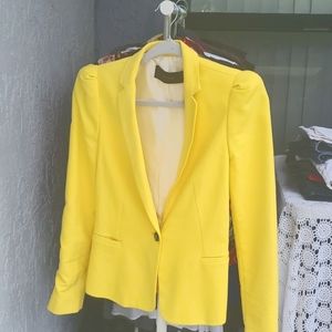 Zara blazer bright yellow. Like new.